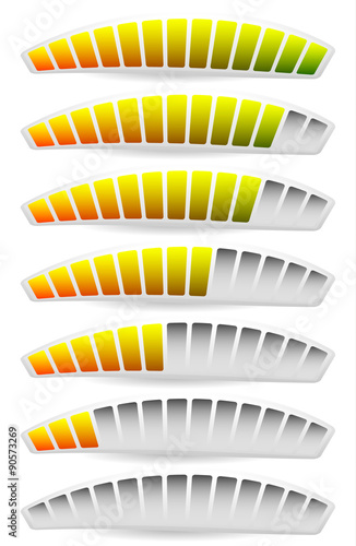 Progress, loading bars. Horizontal bars for measurement, compari photo