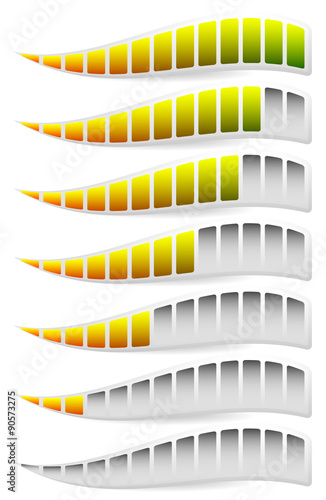 Progress, loading bars. Horizontal bars for measurement, compari photo