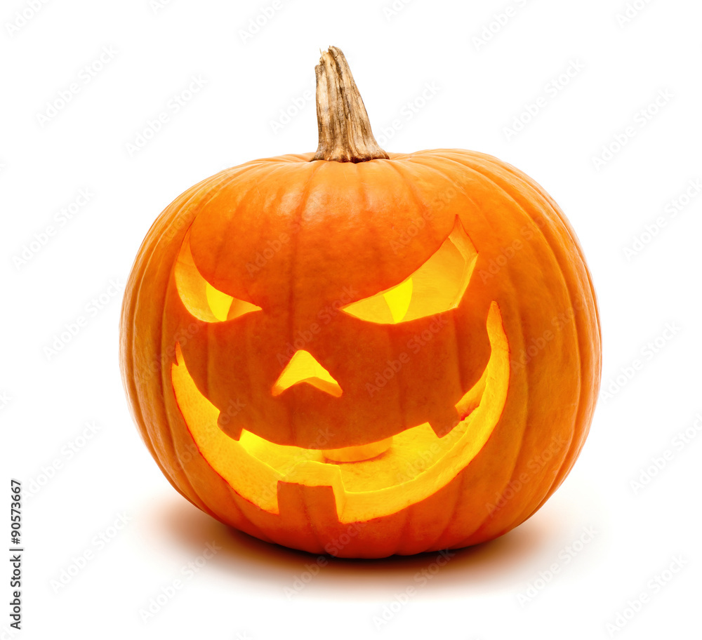 Halloween pumpkin with evil grin Halloween pumpkin with evil grin