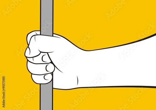 Hand holding bar