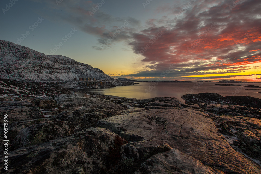 Sunset in Nuuk