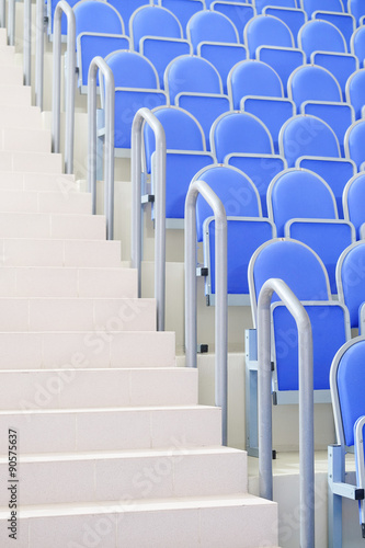 blue grandstand sports hall