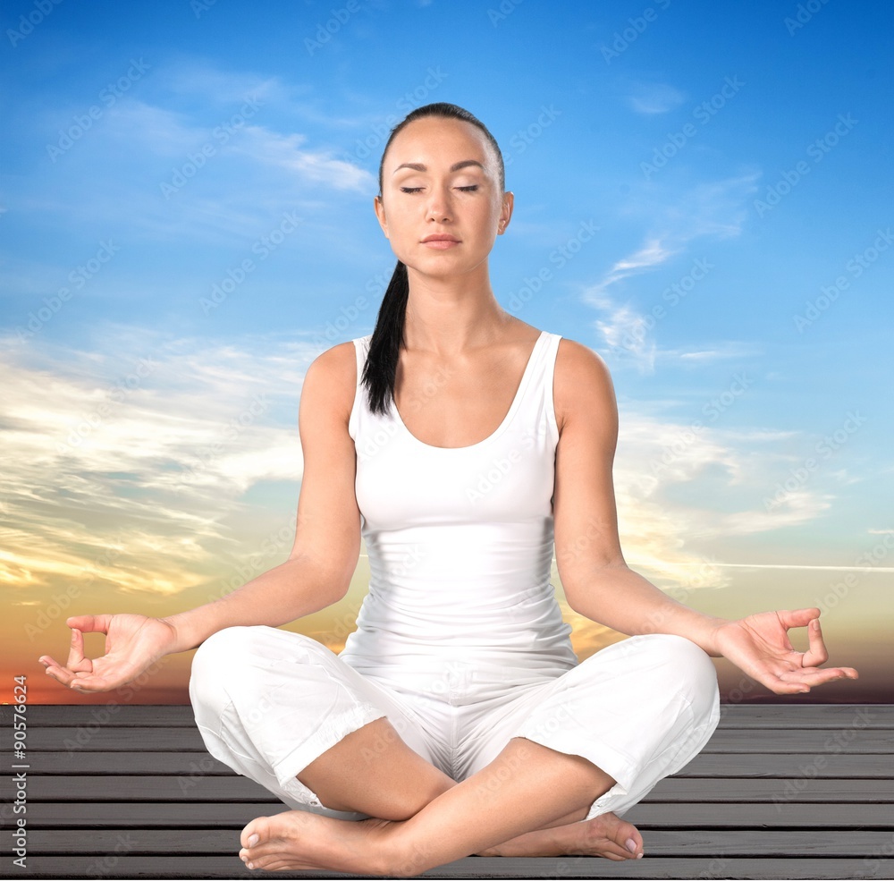 Yoga Meditating.