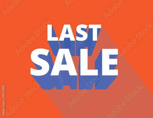 last sale, final sale design flat design long shadow