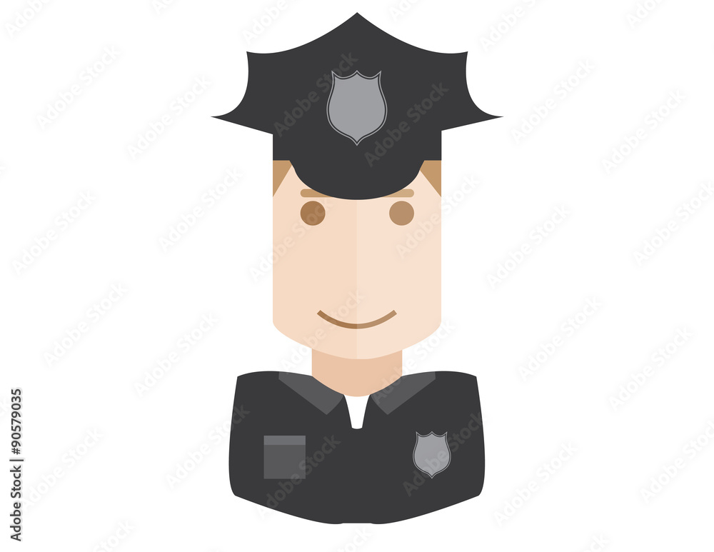 policeman flat style avatar