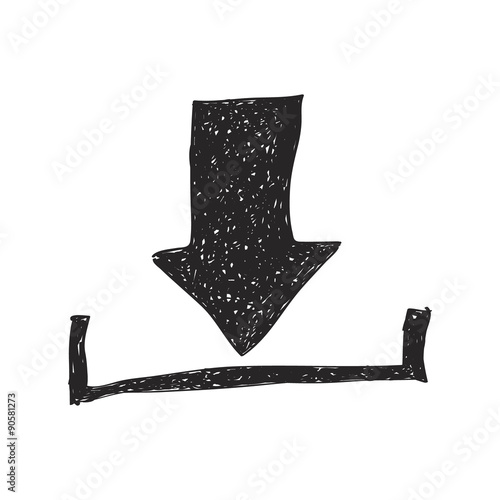Simple doodle of a download