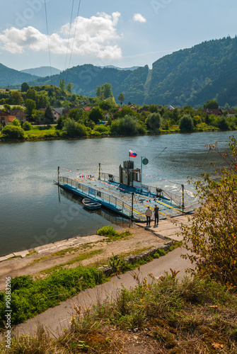 Waftage across the river - Strecno, Zilina, Slovakia photo