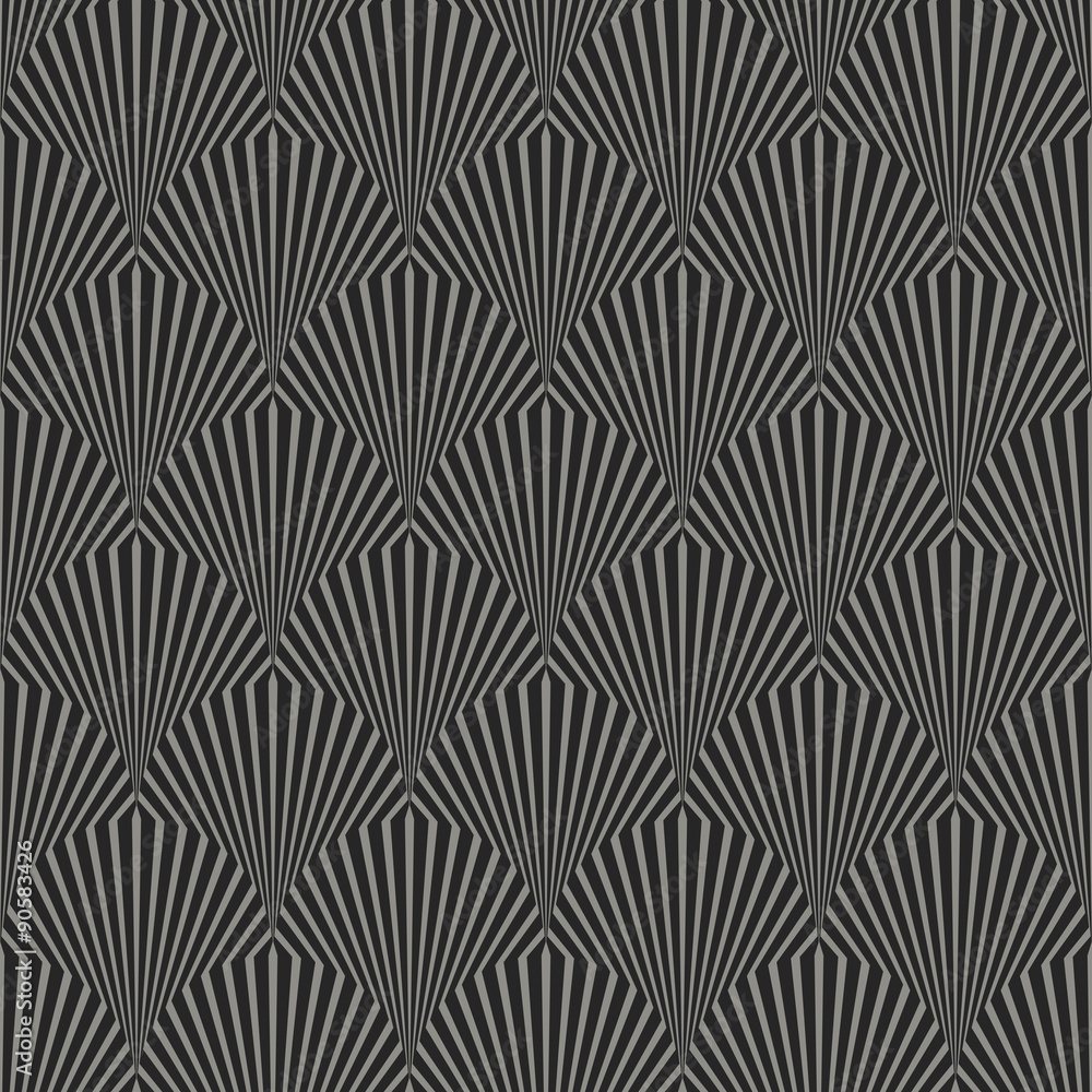 Seamless abstract fan shape striped vector background. Seamless abstract fan shape striped vector background.