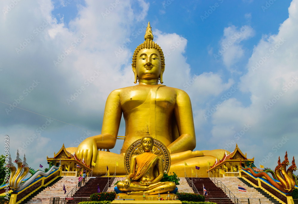 The Biggest Buddha statue at temple in Thailand The Biggest Buddha statue at temple in Thailand