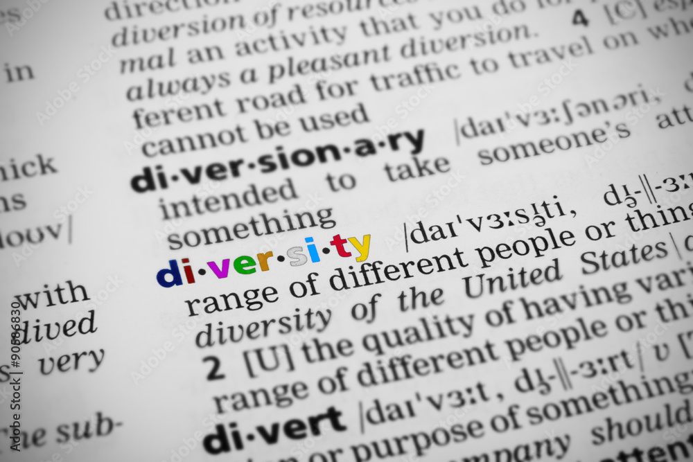 Diversity Defined in Dictionary - obrazy, fototapety, plakaty 