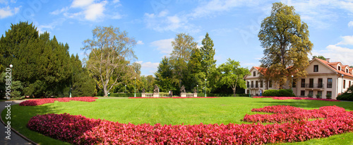 Canvas Print Garden near Prague Castle in Czech Republic