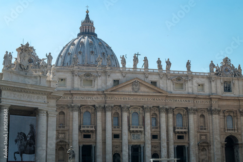 Exterior of St. Peter Basilica in rome