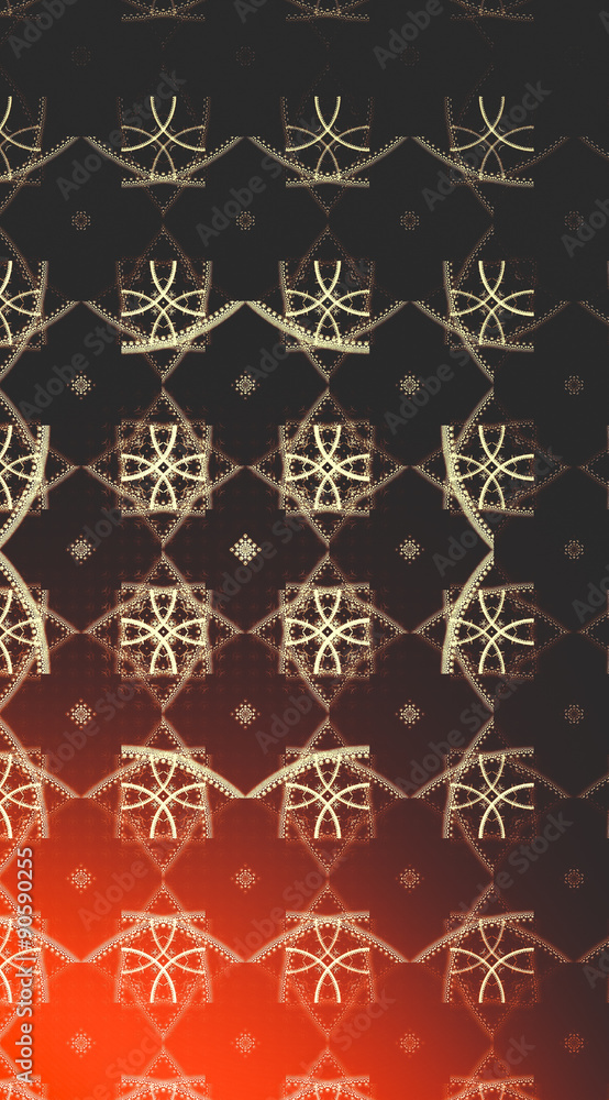 Fototapeta premium Tiles, fractal modern background for modern design