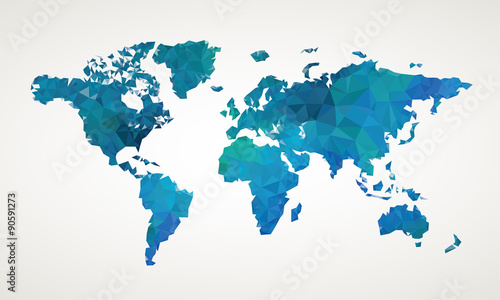 World map vector abstract illustration pattern © rtguest