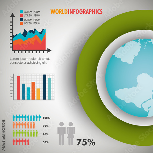 World infographic design. photo