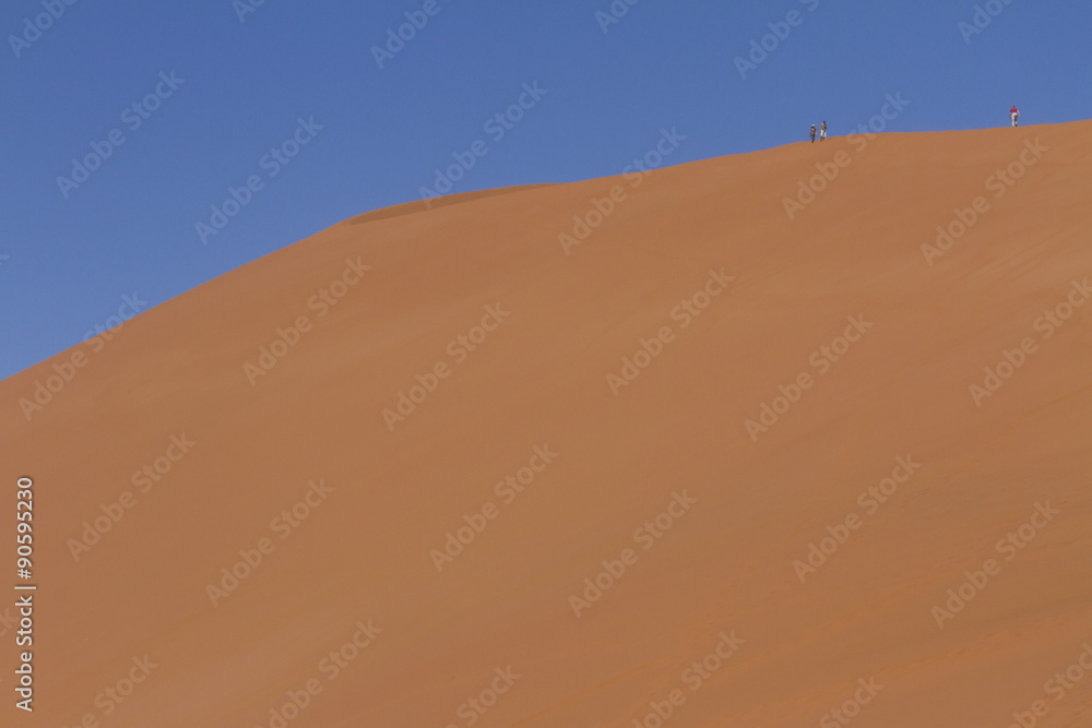 Dune 45 in Namib Naukluft National Park, near Sossousvlei. In the Tsauchab valley. 