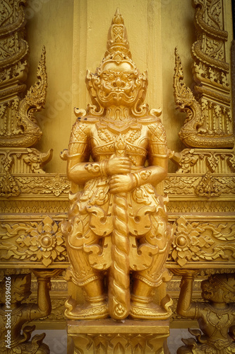 gold giant statue