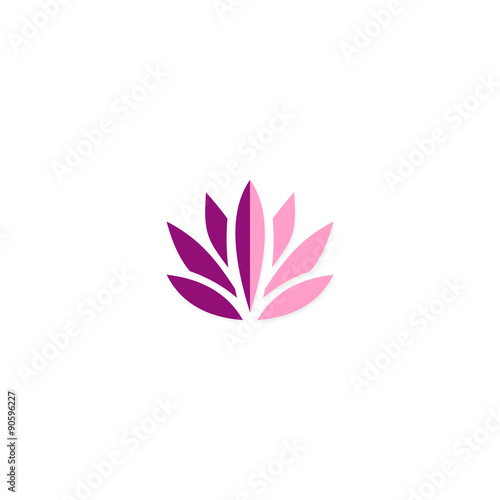 lotus flower geometry beauty logo