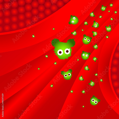 Attack of illness bacteria