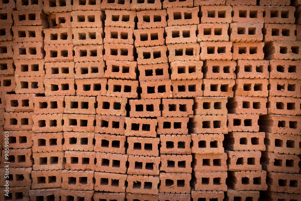 pile of brick block used for industrial in residential building pile of brick block used for industrial in residential building