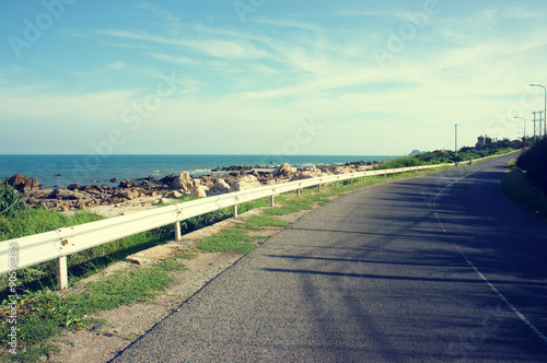 scene, Viet Nam, coastal, beach, road, Lagi