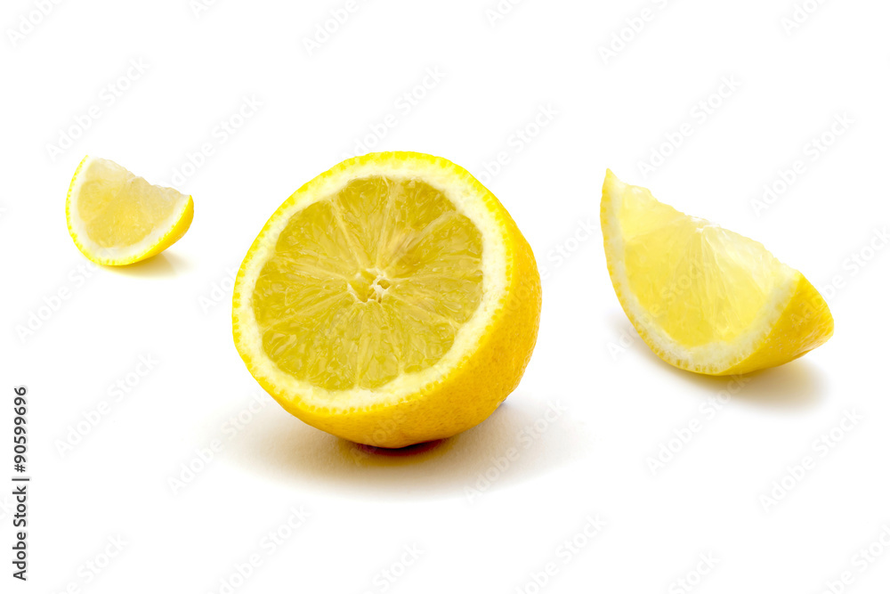 lemon slice isolated on white background
