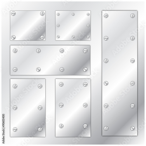 plate with screw vector set
