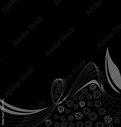 black and white floral pattern