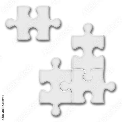 Closeup of puzzle pieces.