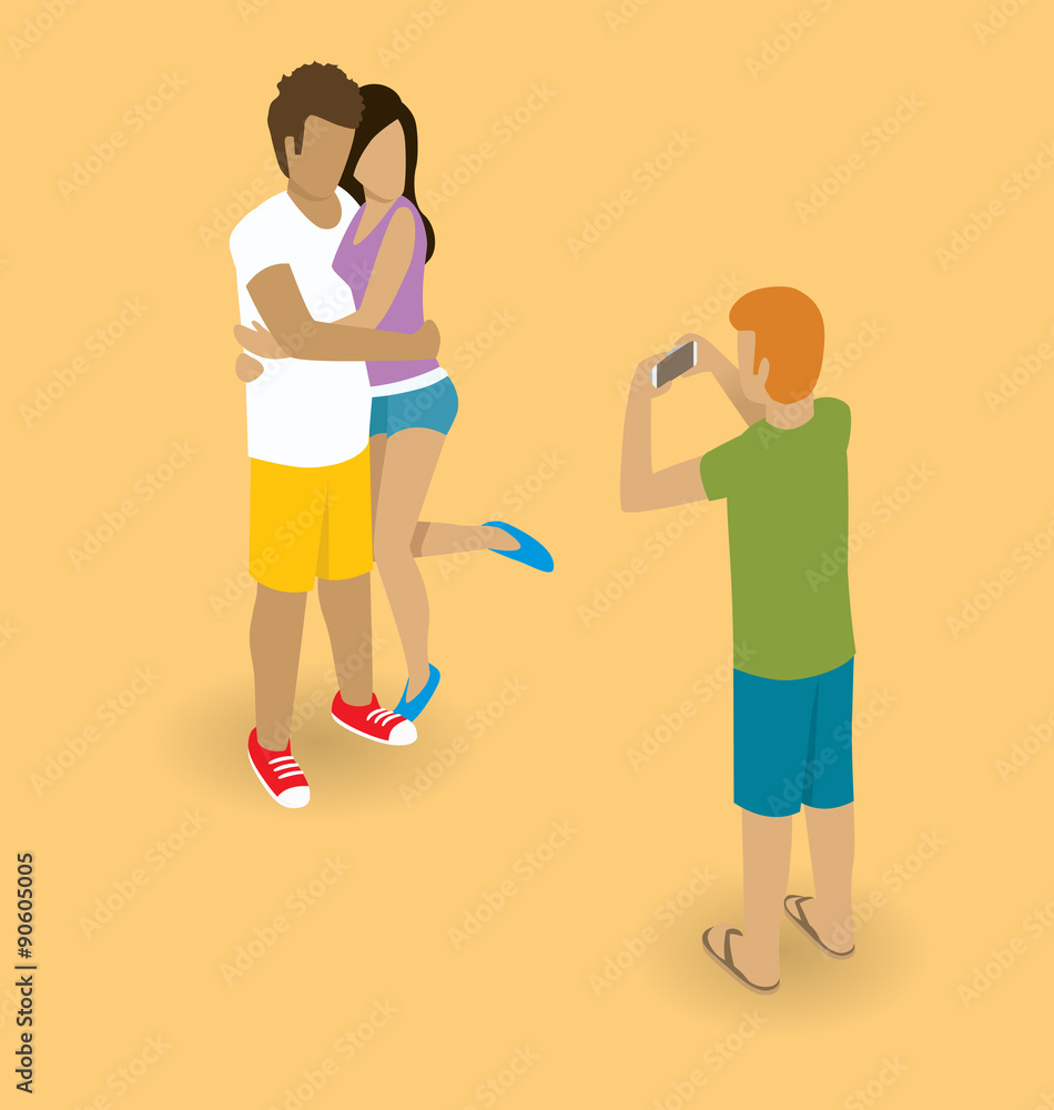 Couple Making Selfie