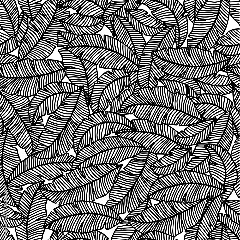 banana leaf pattern Stock Illustration | Adobe Stock