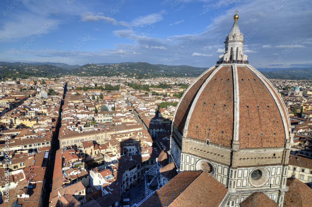 Florence and Cathedral Dome View