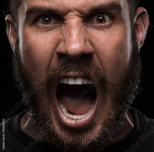 Fotografie Close-up portrait of angry man