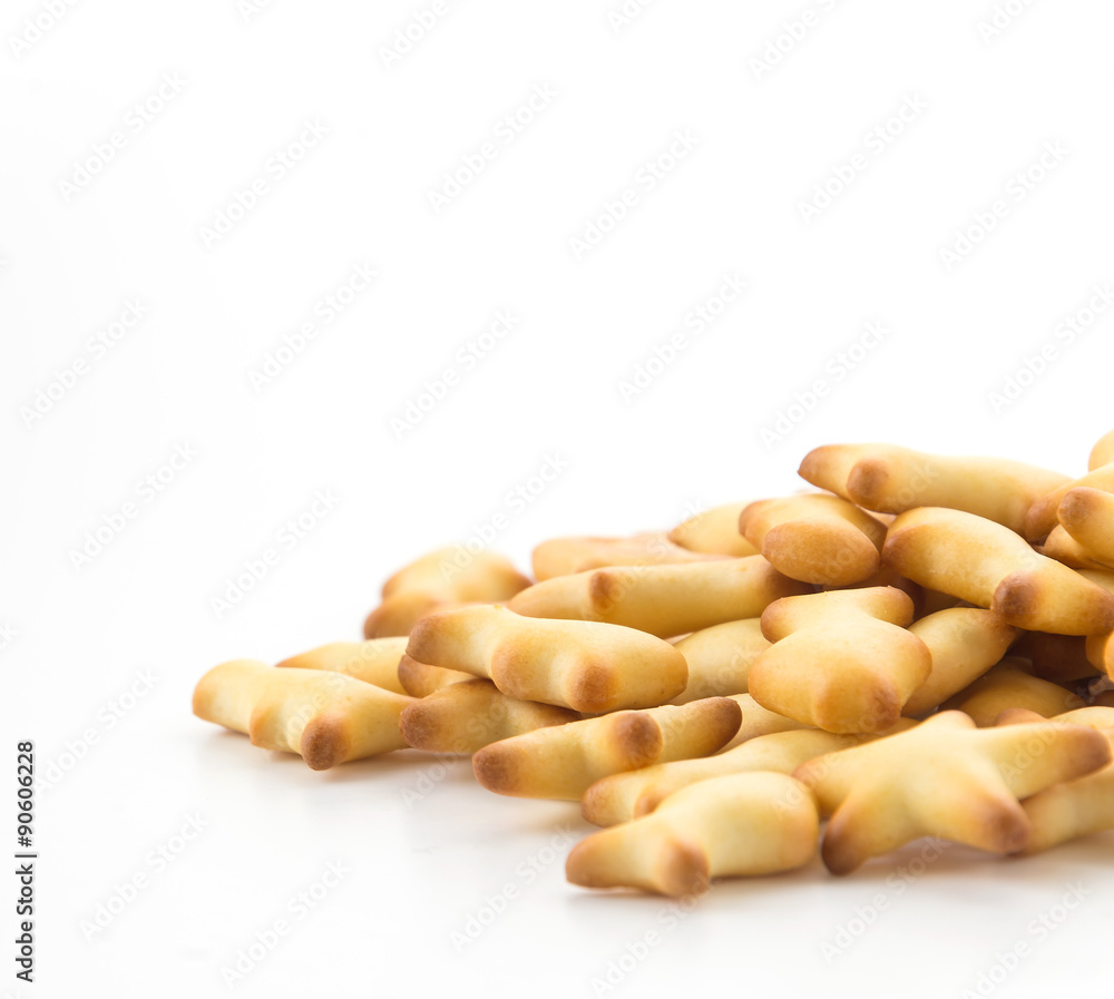 salted crackers or biscuit fish shape salted crackers or biscuit fish shape