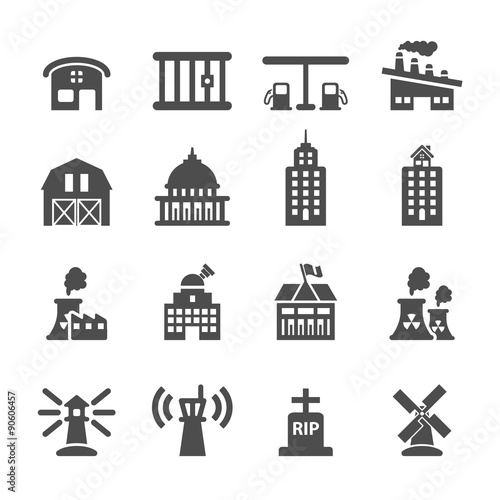 building icon set 8, vector eps10