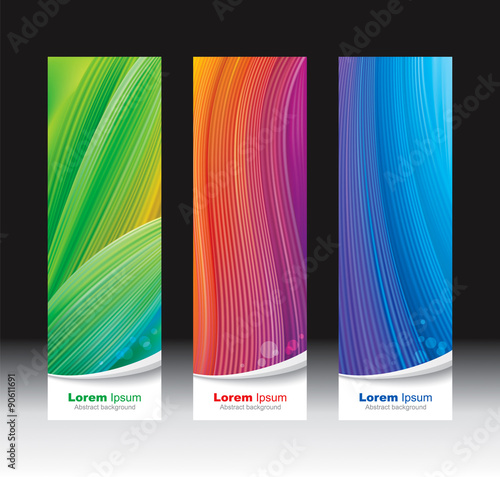 Abstract waves mesh background vertical banners.