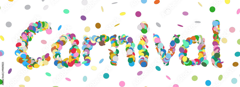 Abstract Confetti Word - Carnival Letter - Colorful Panorama Vector - Konfetti, Buchstaben, Wort