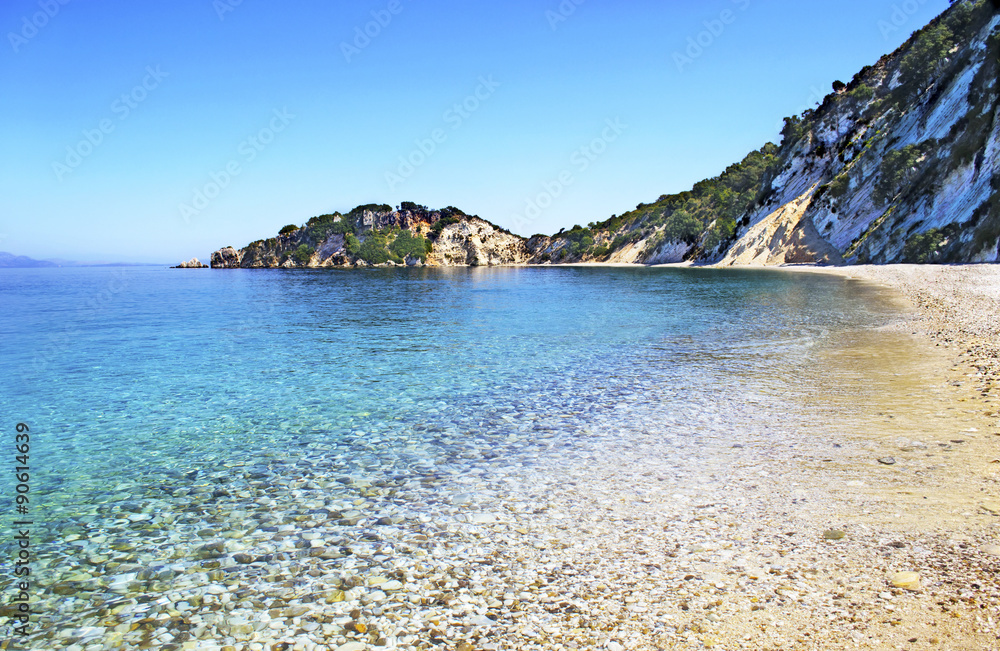 Gidaki beach in Ithaca island Greece