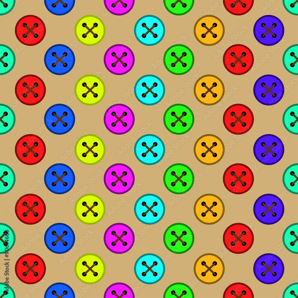Colored button seamless pattern Colored button seamless pattern