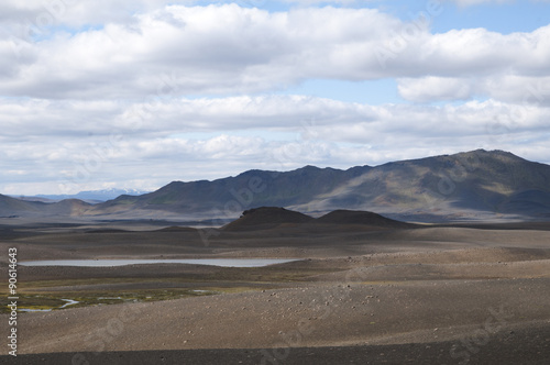 Moon mountain landscape in northern Iceland 