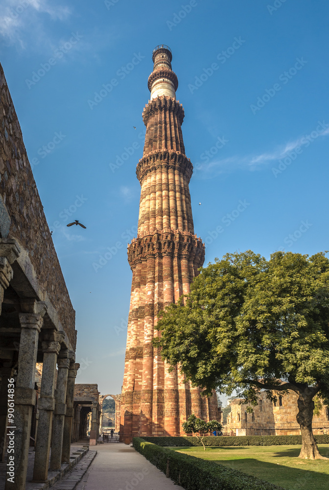 Qutub Minar tower, Delhi, India