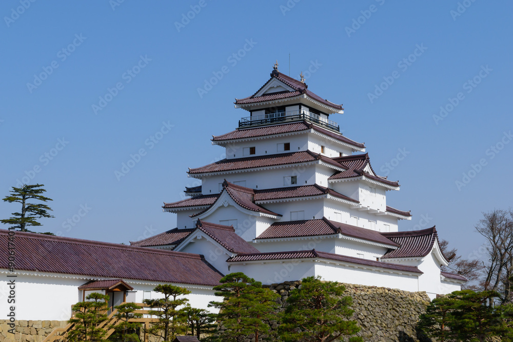Tsuruga Castle in Aizuwakamatsu, Fukushima, Japan Tsuruga Castle in Aizuwakamatsu, Fukushima, Japan