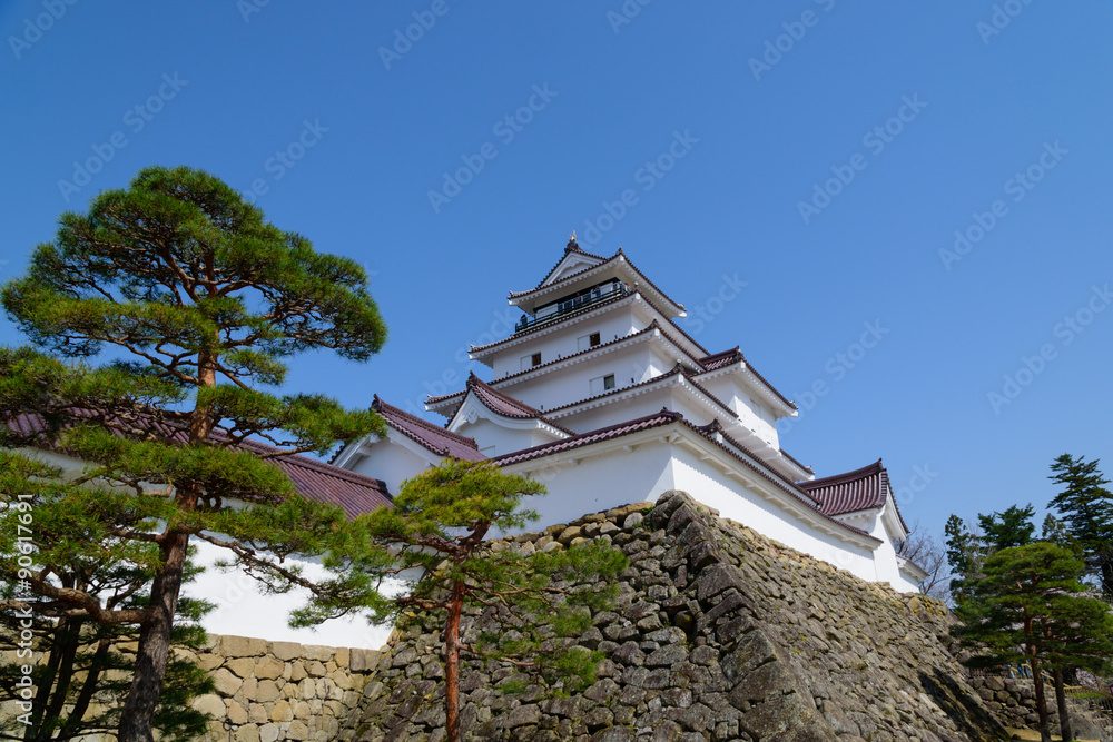 Tsuruga Castle in Aizuwakamatsu, Fukushima, Japan Tsuruga Castle in Aizuwakamatsu, Fukushima, Japan