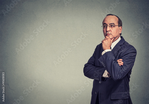 Portrait of a serious thoughtful businessman