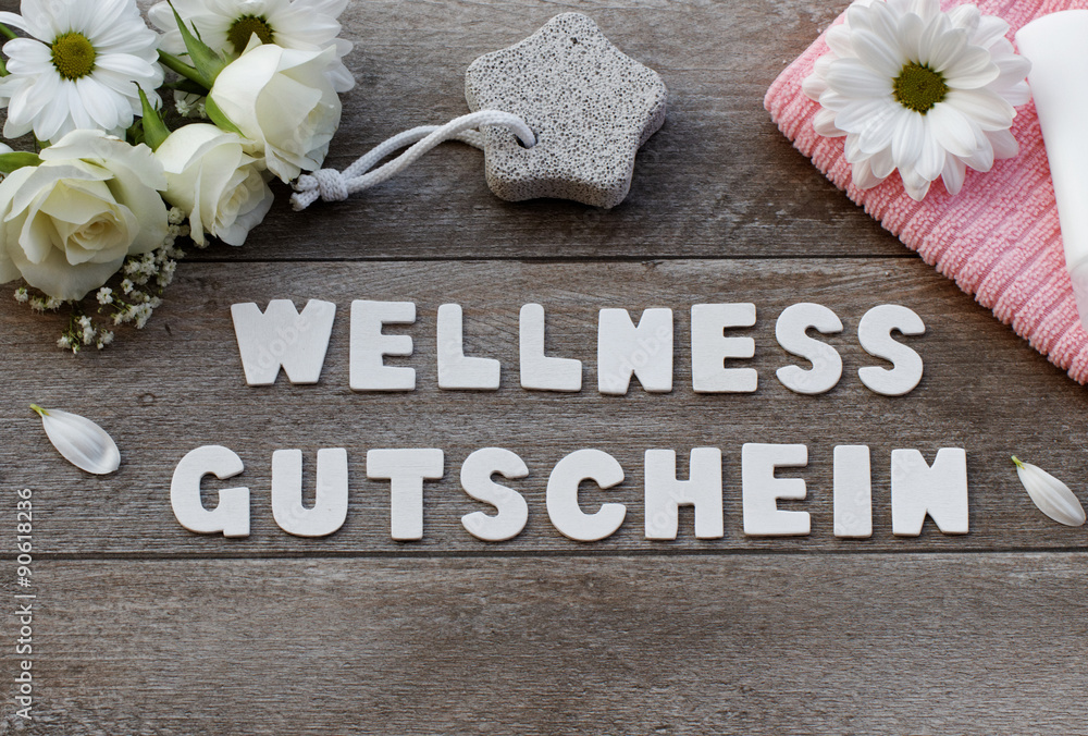 Naklejka premium Wellness schenken