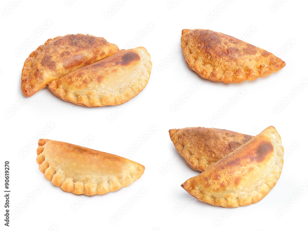 Empanadas set isolated