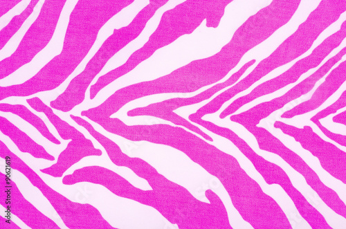 Pink and white zebra pattern. Striped animal print as background.