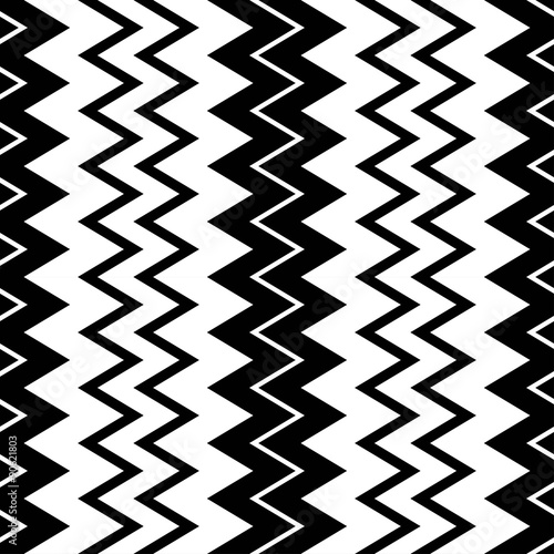 Vector seamless texture. Modern abstract background. Geometric pattern of contrasting zigzags.