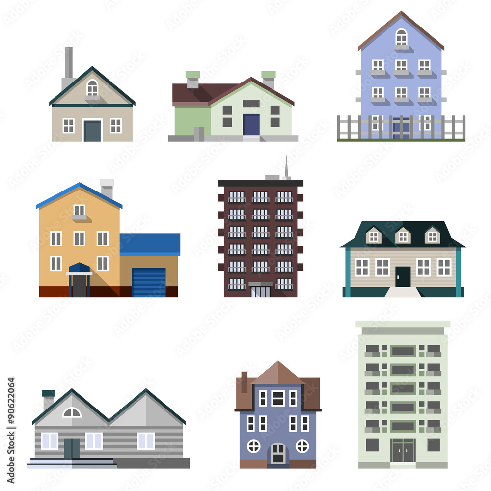 Residential house buildings