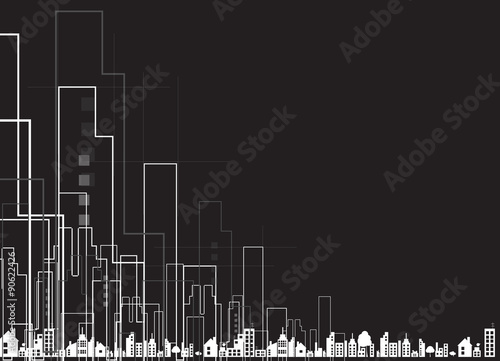 real estate city circuit mirror business background